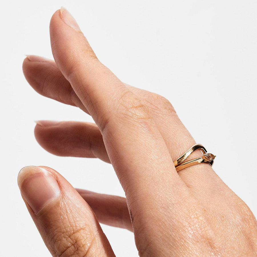 Flora Champagne Diamond Ring - Casual Seance
