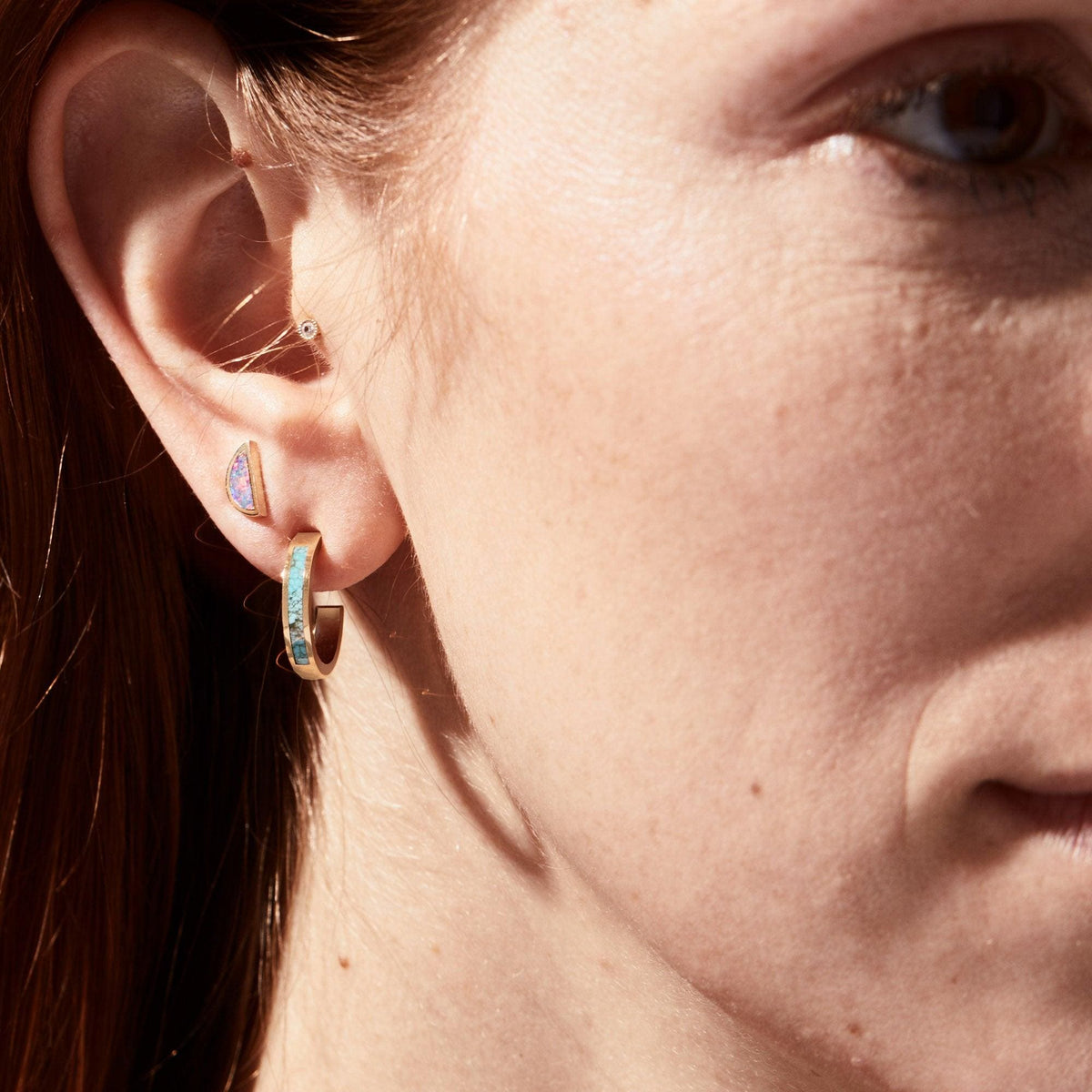 Number 8 Turquoise Earring