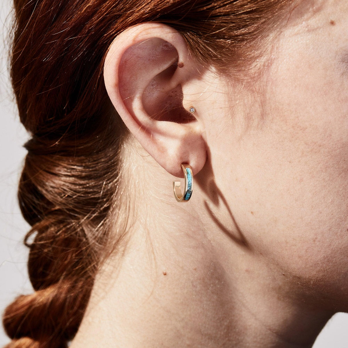 Number 8 Turquoise Hoops