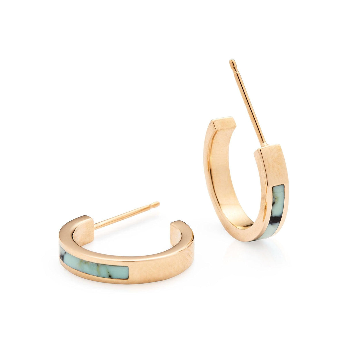 Angelwing Variscite Hoop Earrings