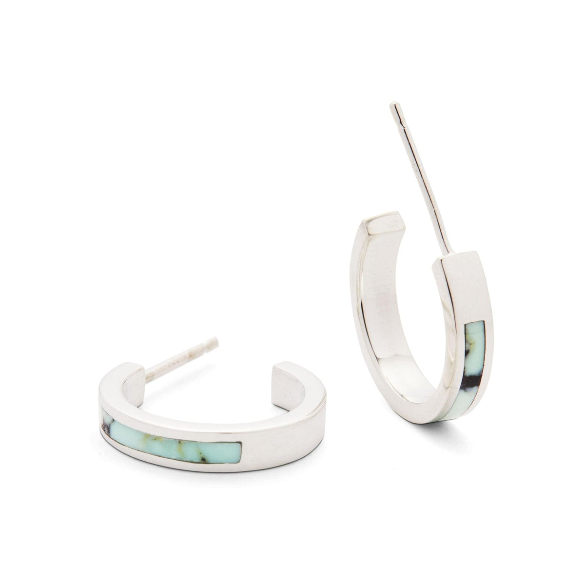Angelwing Variscite Hoop Earrings