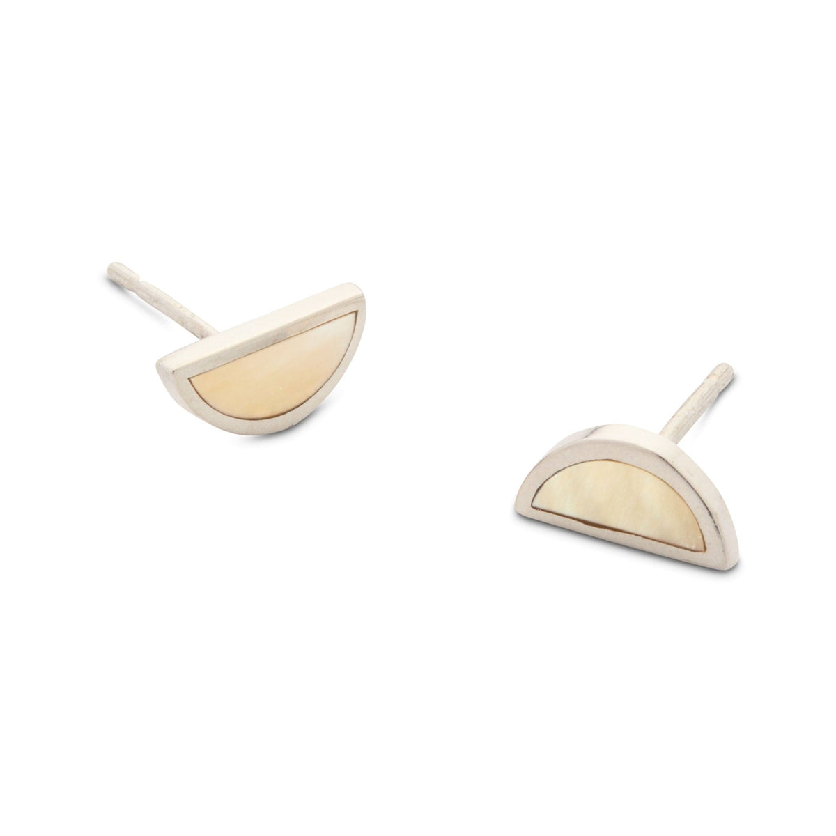 Mother of Pearl Earrings in Silver