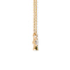 Diamond and Sapphire 14k Yellow Gold Pendant View from the side 