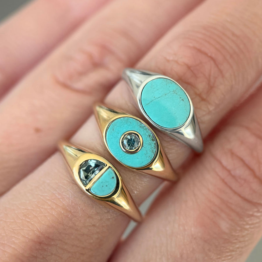 Ellipse Ring / Turquoise