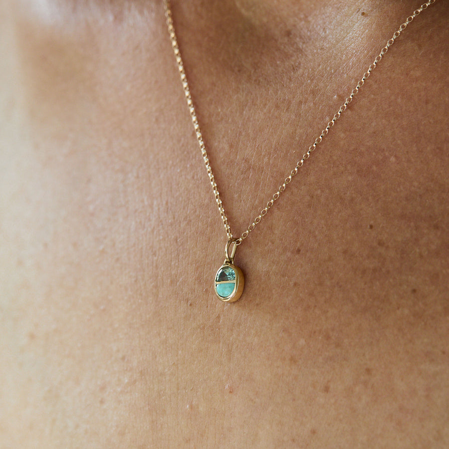 Horizon Pendant / Turquoise + Sapphire