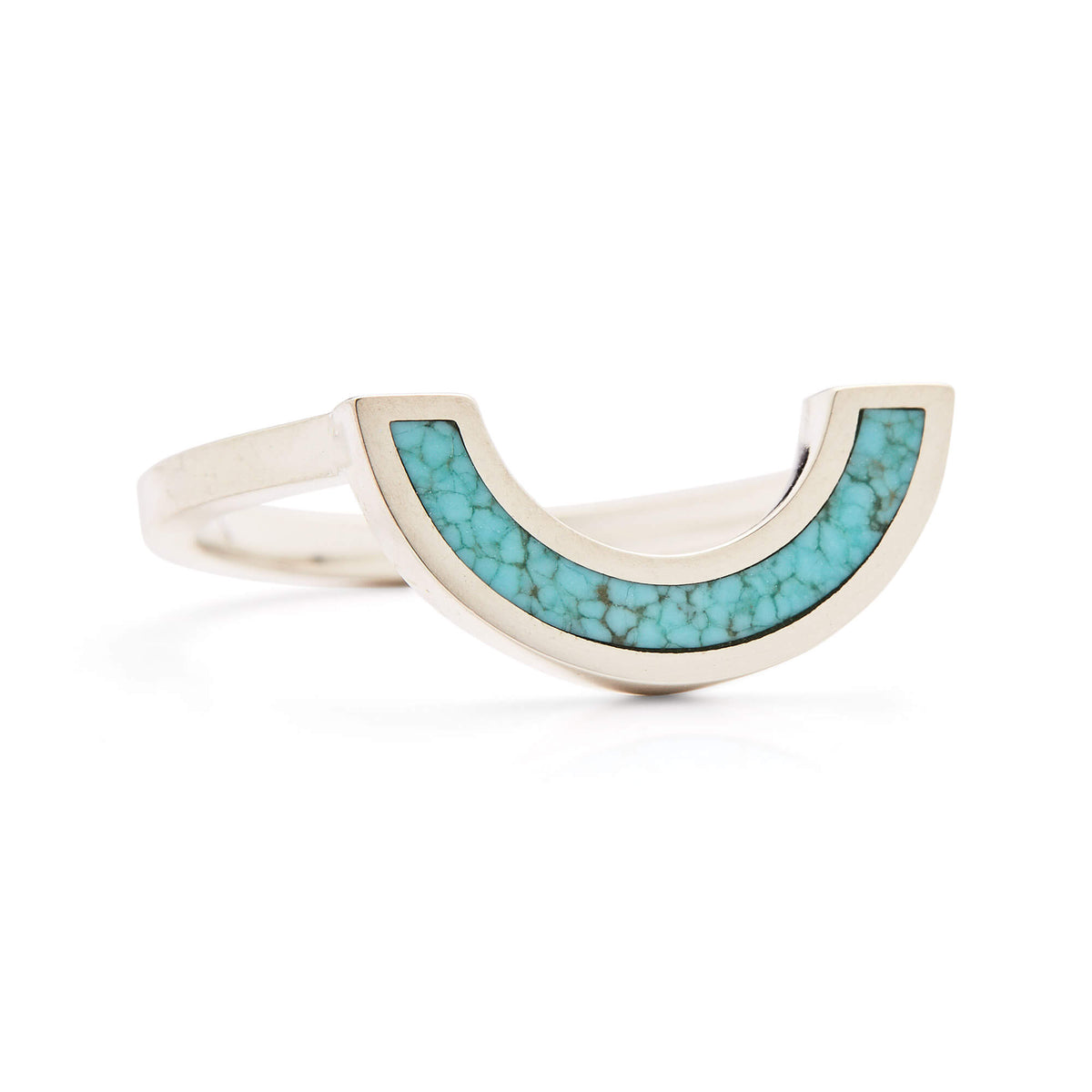 number 8 turquoise silver ring