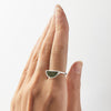 Inlay Ring with Green Jade