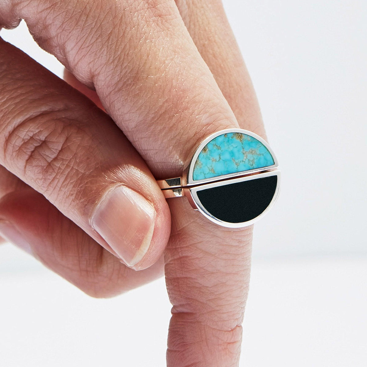 Number 8 Turquoise Stacking Ring