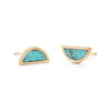 Number 8 Turquoise Inlay Earrings