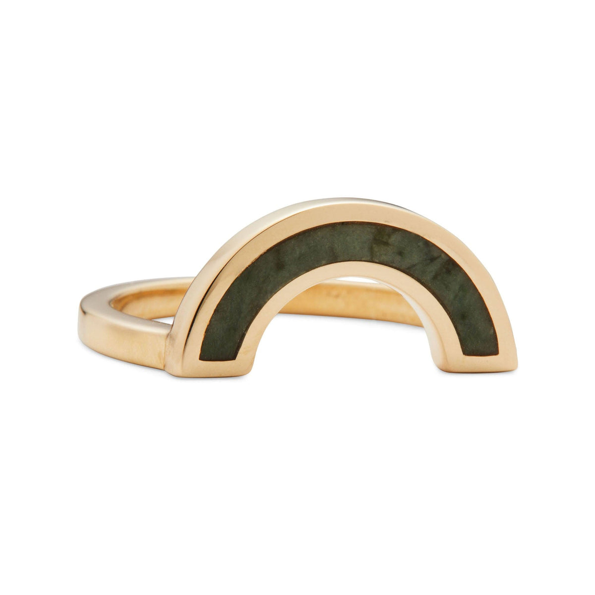 Green Jade Rainbow Ring